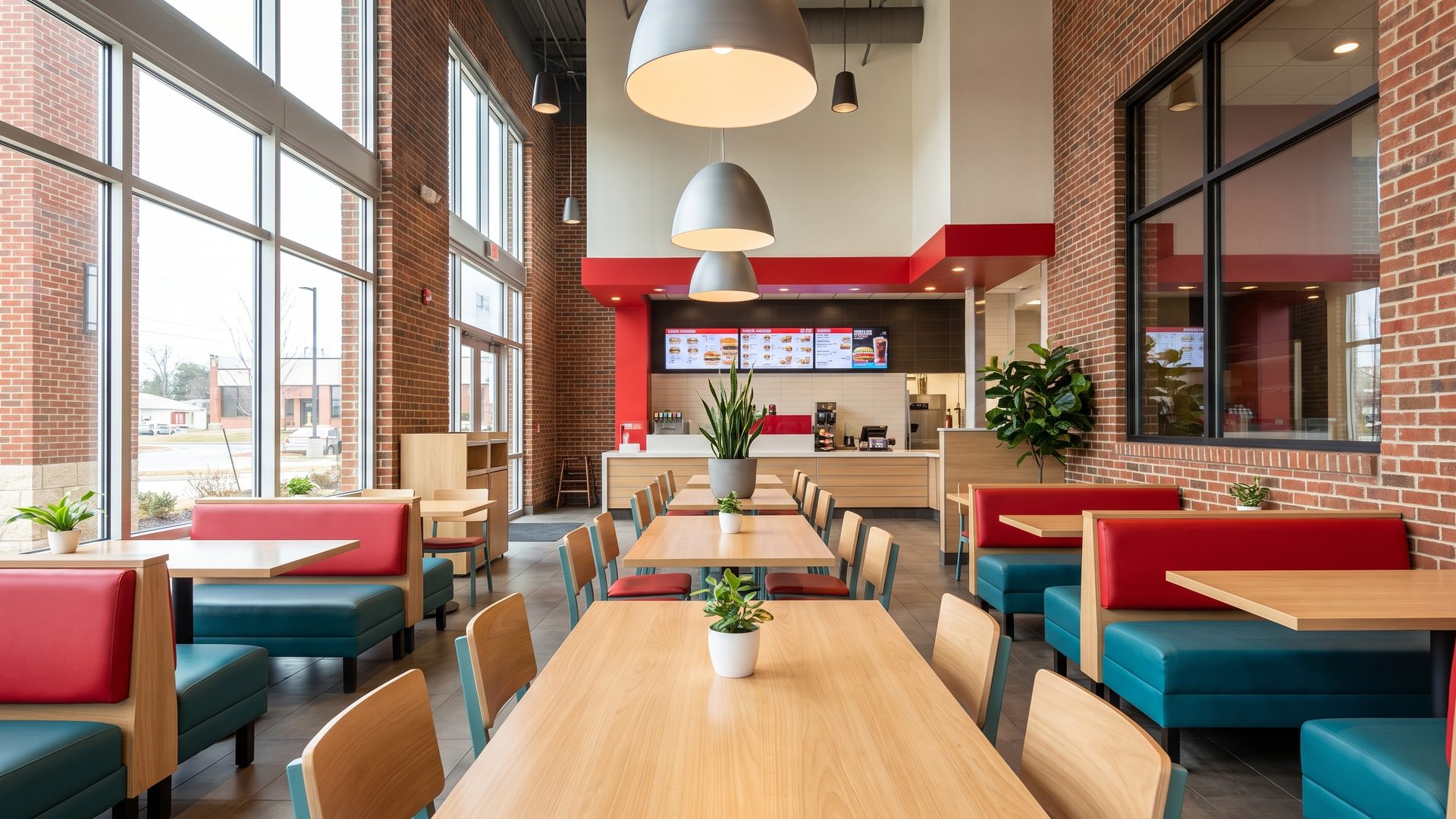 Bright space, generous plates