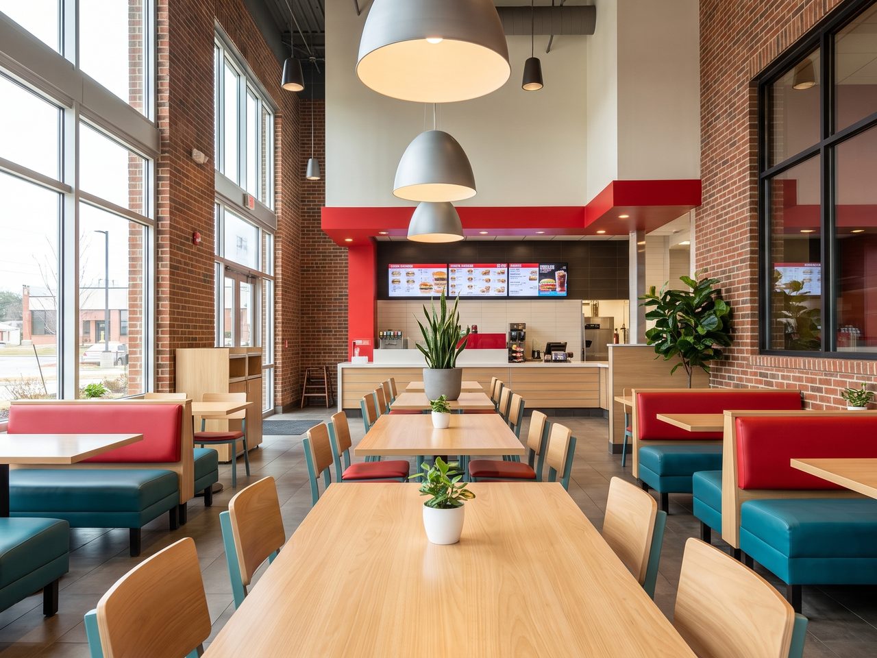 Bright space, generous plates