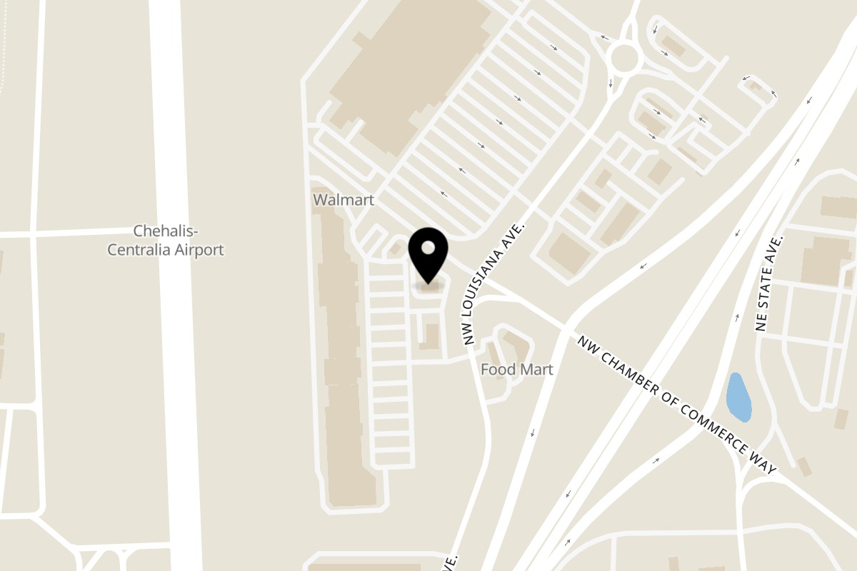 Map showing the location of Wendy's Chehalis on 1509 NW Louisiana Ave in Chehalis