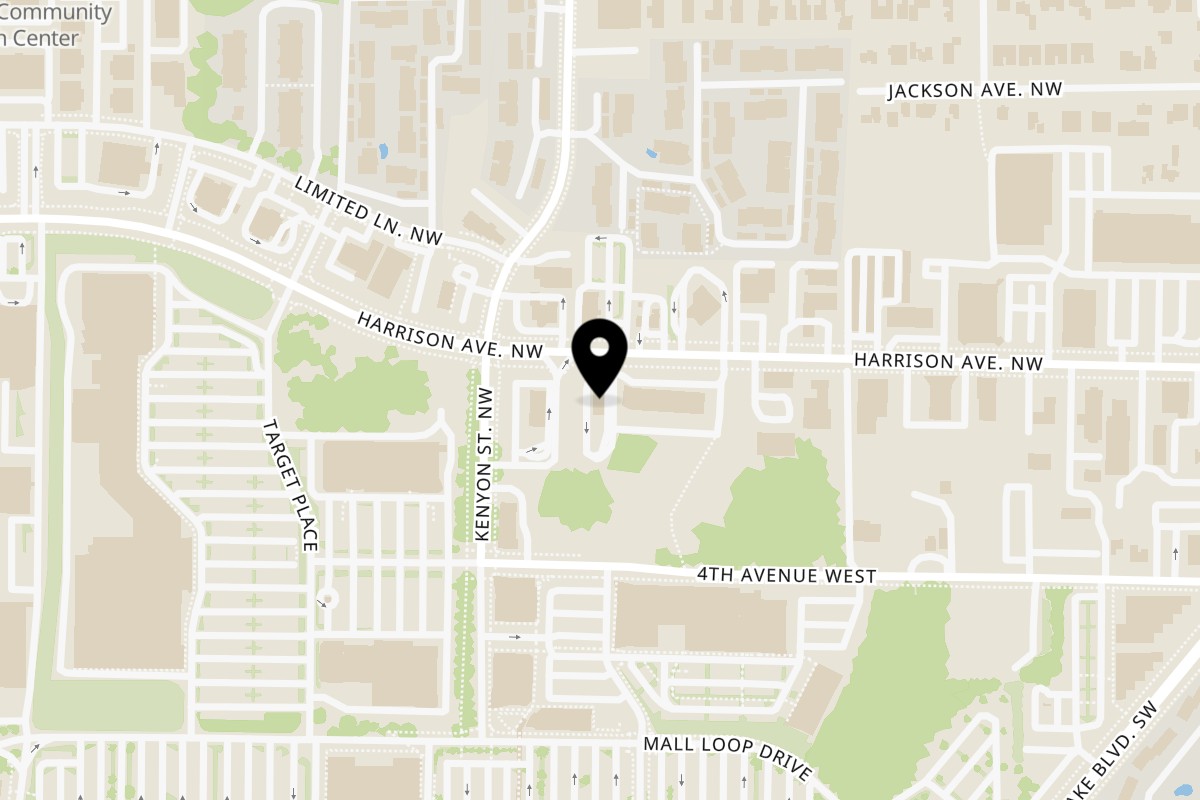 Map showing the location of Wendy's Olympia Harrison Ave on 2427 Harrison Ave NW in Olympia