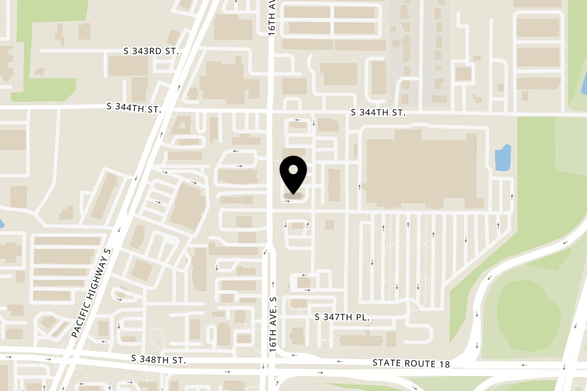 Map showing the location of Wendy's Federal Way on 34506 16th Ave S in Federal Way